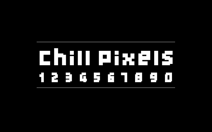 【Chill Pixels】它是一款像素风格英文字体，适合数字和复古主题 免费商用字体！-优享侠