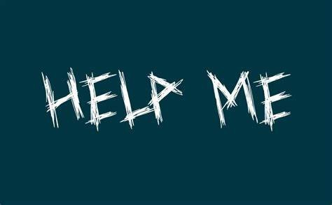 【Help Me】它是一款看起来像在混凝土/木质表面上划伤的英文字体 免费商用字体！-优享侠