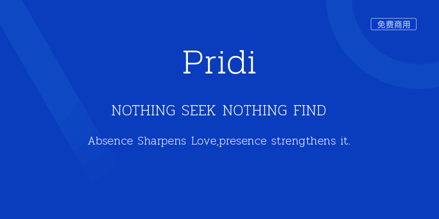 【Pridi】它是一种粗体衬线拉丁文和循环泰文字体 免费商用字体！-优享侠