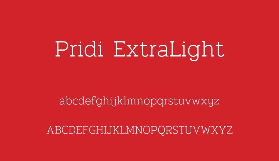 图片[1]-【Pridi】它是一种粗体衬线拉丁文和循环泰文字体 免费商用字体！-优享侠