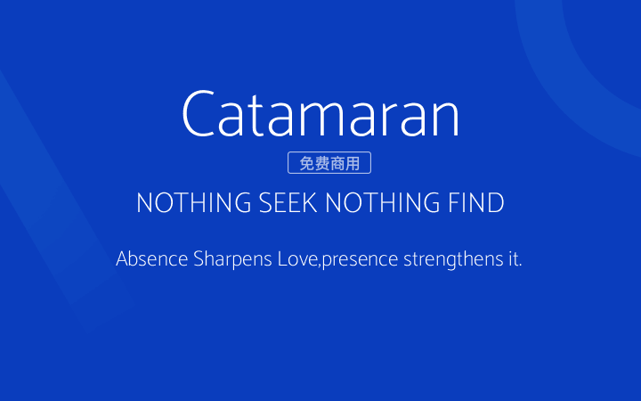 【Catamaran】它是一种时尚优雅的泰米尔语和拉丁文 免费商用字体！-优享侠