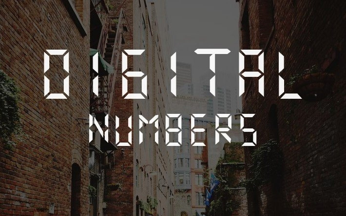 【Digital Numbers】它是一款固定宽度、液晶显示LCD风格英文字体 免费商用字体!-优享侠