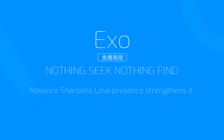 【Exo】它是一款优雅的充满科技未来感的当代几何无衬线字体 免费商用字体！-优享侠