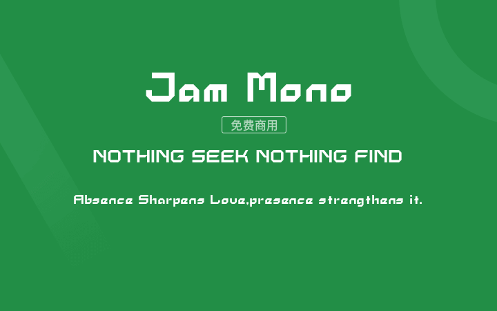 【Jam Mono】这是一款原创英文字体 免费商用字体！-优享侠