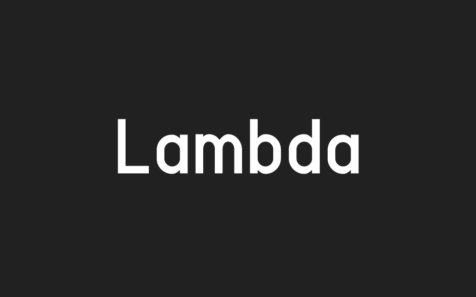 【Lambda】它是一款2种样式和512个字形的英文字体 免费商用字体!-优享侠
