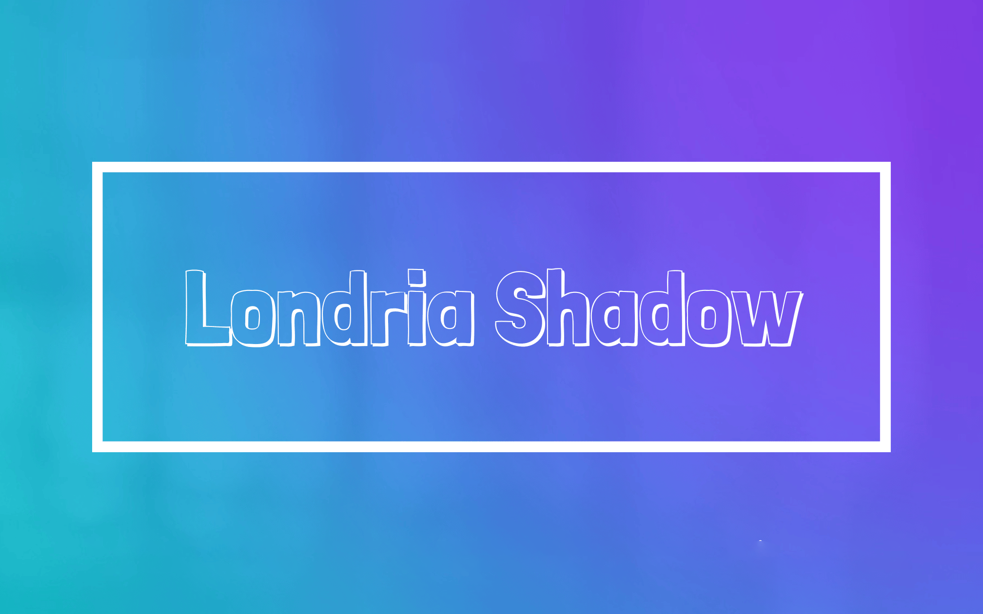 【Londrina Shadow】它是一款在方形纸上手绘的字母制成的字体 免费商用字体！-优享侠