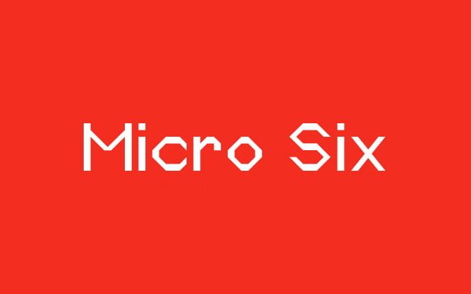 【Micro Six】它是一款英文字体专为6pt大小设计、共226个字形 免费商用字体！-优享侠