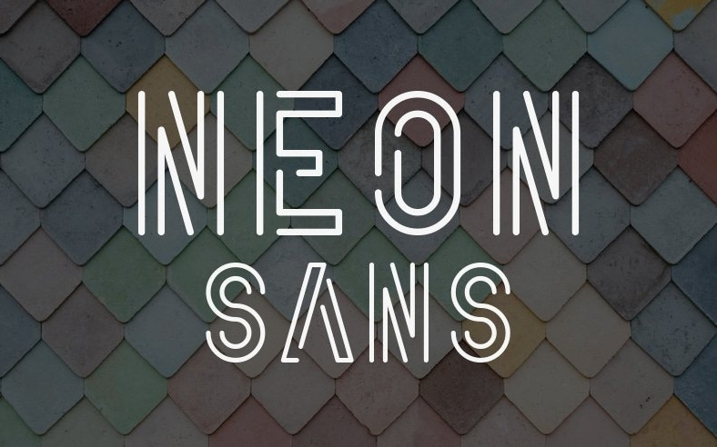 【Neon Sans】它是一种适合配合发光效果的英文装饰字体 免费商用字体!-优享侠