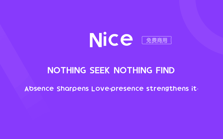 【Nice】这是一款无衬线西文字体 免费商用字体！-优享侠