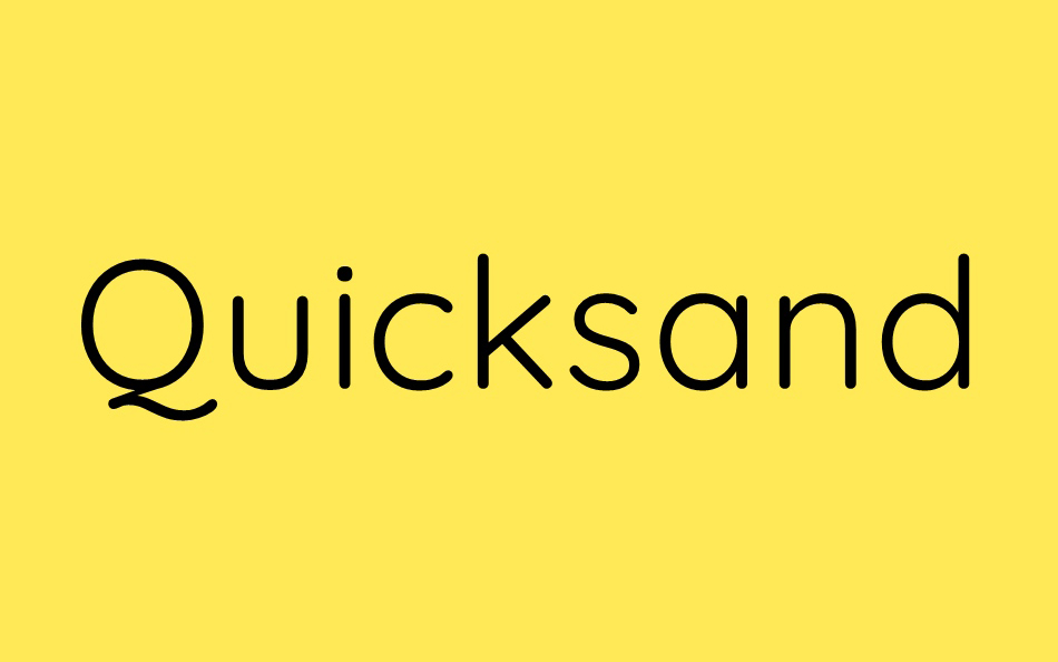 【Quicksand】它是一款圆形无衬线英文字体 免费商用字体!-优享侠