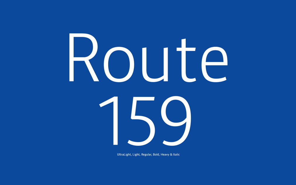 【Route 159】新开发的无衬线字体，作为点冒号的网络字体 免费商用字体！-优享侠