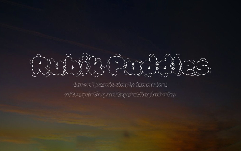 【Rubik Puddles】这是一款有趣可爱的Rubik derived fonts 免费商用字体！-优享侠