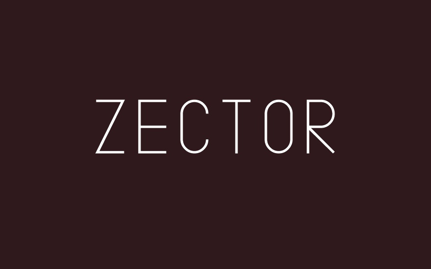 【Zector】它是一款包含772个字形且仅支持大写字母的英文字体 免费商用字体!-优享侠