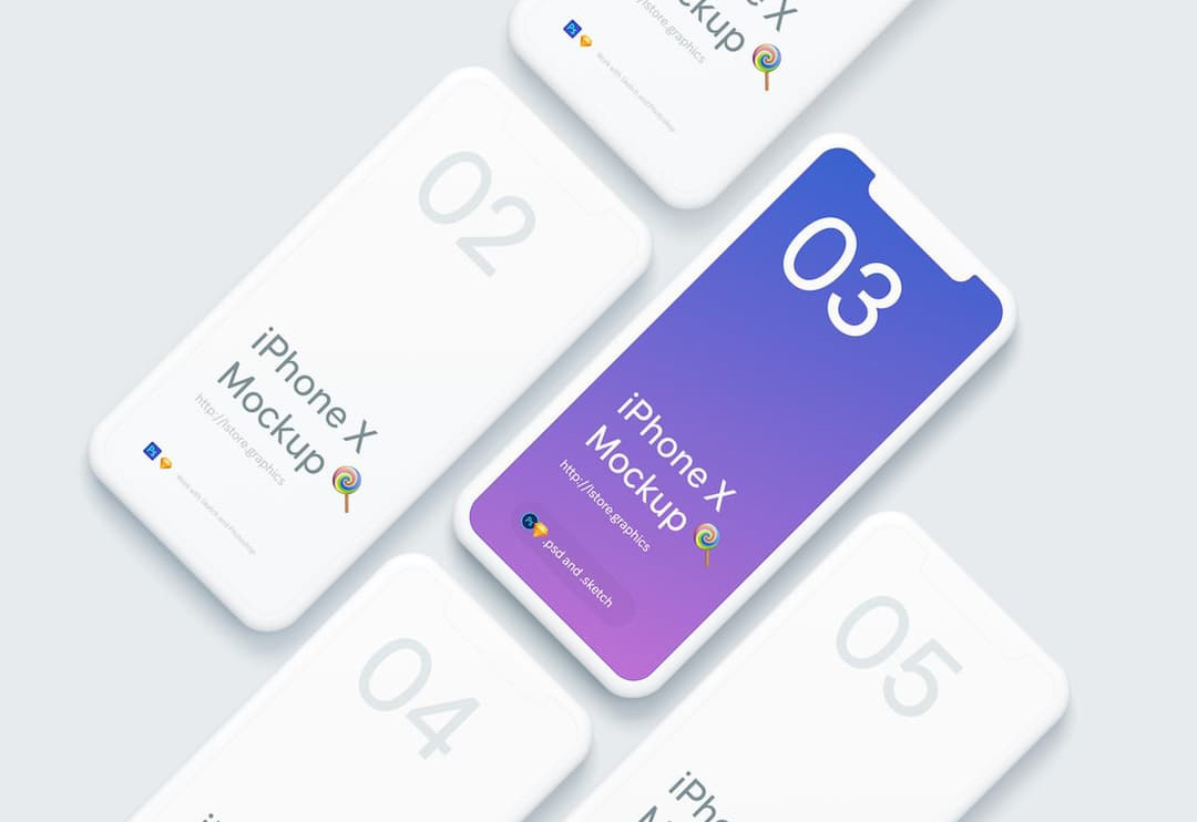 时尚简约iPhone X（PSD/sketch智能样机贴图）免费下载-优享侠
