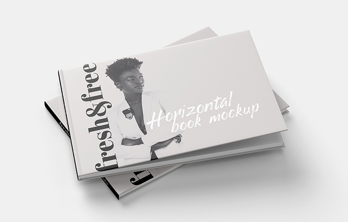 Horizontal book mockup