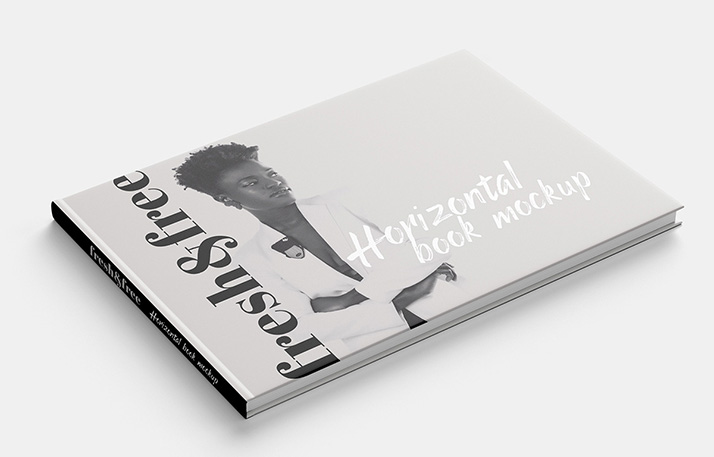 Horizontal book mockup
