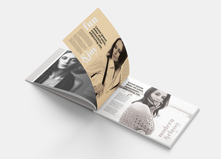 Horizontal book mockup