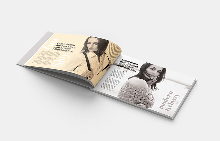 Horizontal book mockup