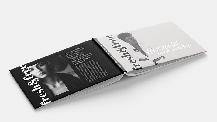 Horizontal book mockup