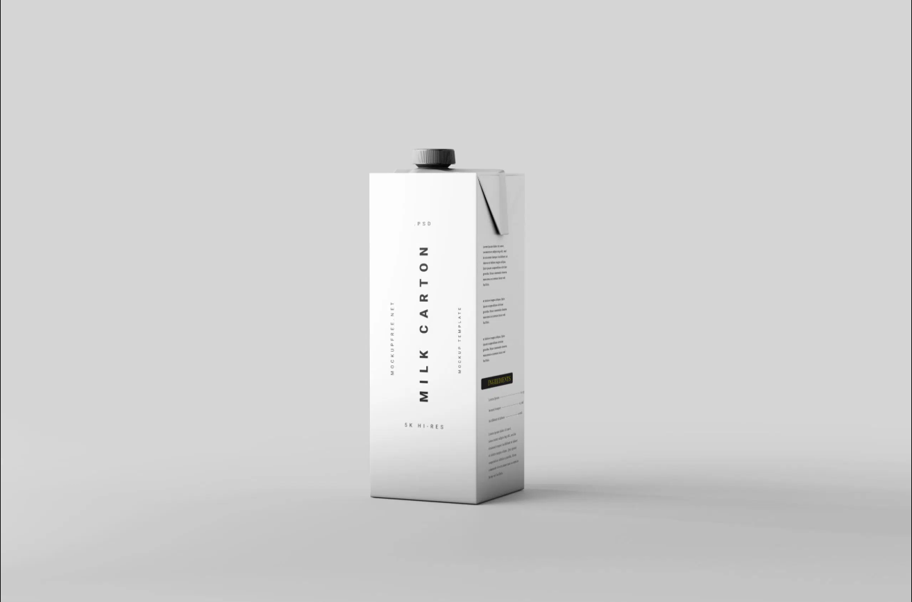 1升牛奶盒模型-优享侠